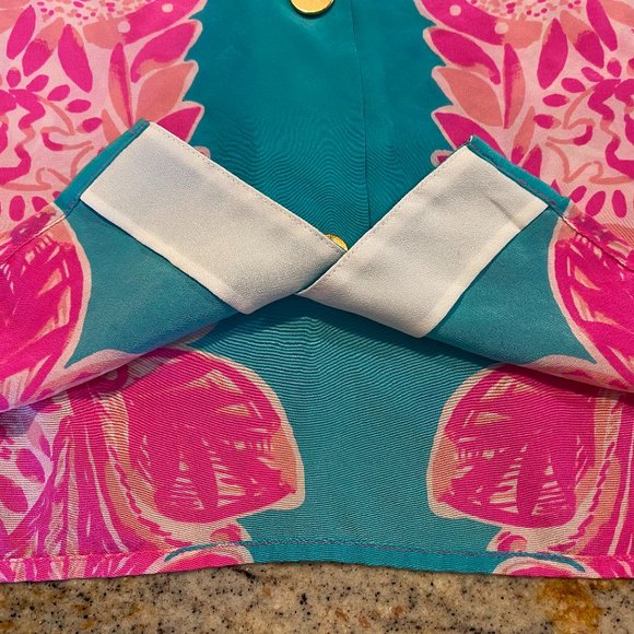 Lilly Pulitzer Iona Silk Shell Tropical Dreams - Small - Picture 13 of 16